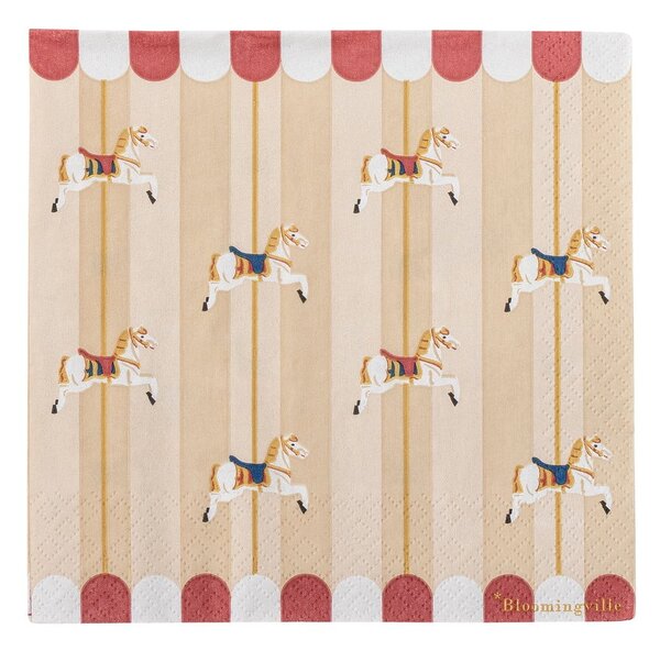 Papierowe serwetki zestaw 20 szt. 33x33 cm Merry-go-round – Bloomingville