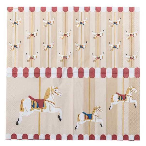 Papierowe serwetki zestaw 20 szt. 33x33 cm Merry-go-round – Bloomingville