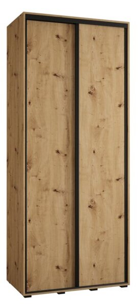 Szafa przesuwna wysoka Davos 1 120, gÅ. 45 cm artisan + artisan + czarny
