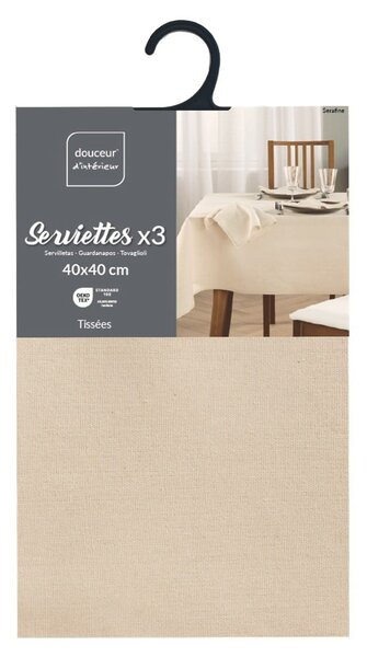 Serwetki zestaw 3 szt. 40x40 cm Serafine – douceur d'intérieur