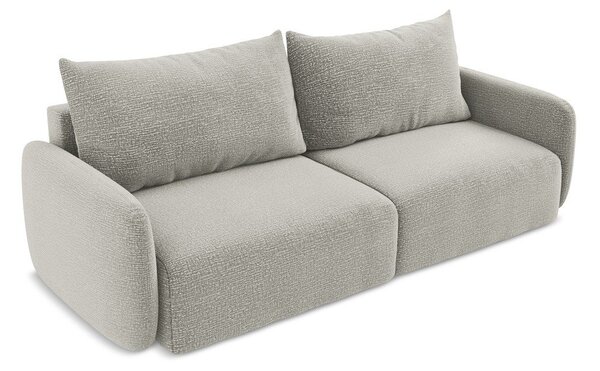 Jasnoszara rozkładana/ze schowkiem sofa 238 cm Kalena – Makamii