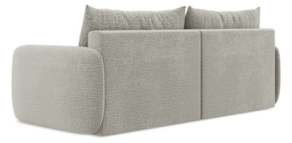 Jasnoszara rozkładana/ze schowkiem sofa 238 cm Kalena – Makamii