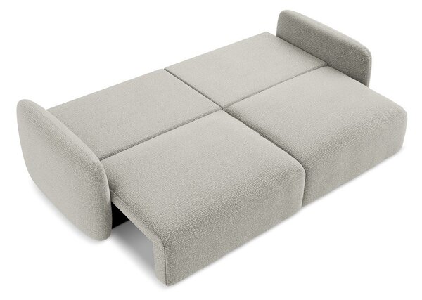 Jasnoszara rozkładana/ze schowkiem sofa 238 cm Kalena – Makamii