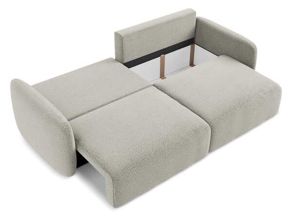Jasnoszara rozkładana/ze schowkiem sofa 238 cm Kalena – Makamii