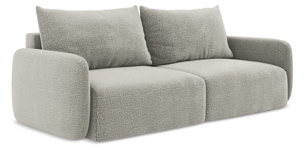 Jasnoszara rozkładana/ze schowkiem sofa 238 cm Kalena – Makamii