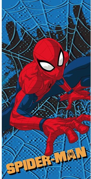 Czerwono-niebieski ręcznik dziecięcy z mikrowłókna 70x140 cm Spider-man – Jerry Fabrics