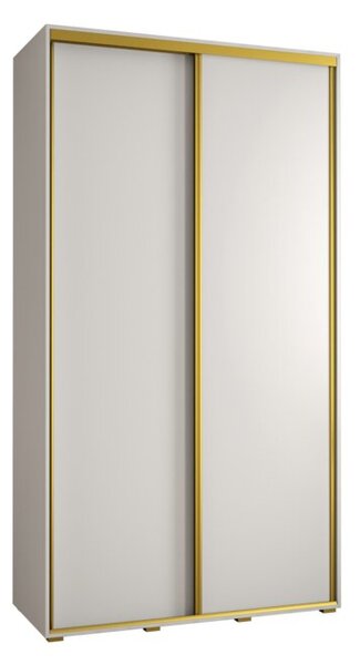 Szafa przesuwna wysoka Davos 1 130, gÅ. 45 cm biaÅy + biaÅy + zÅoty