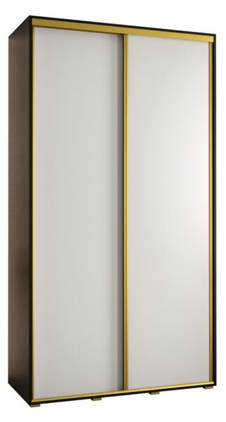 Szafa przesuwna wysoka Davos 1 140, gÅ. 60 cm czarny + biaÅy + zÅoty
