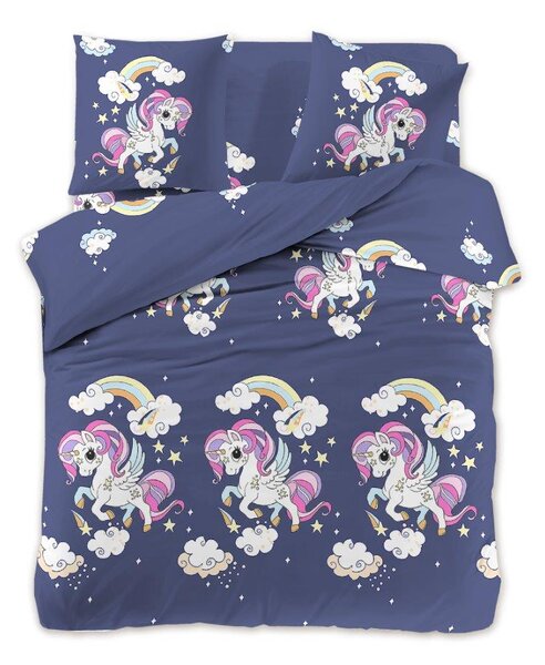 Pościel dziecięca z mikrofibry UNICORN niebieska Rozmiar pościeli: 70 x 80 cm | 140 x 200 cm