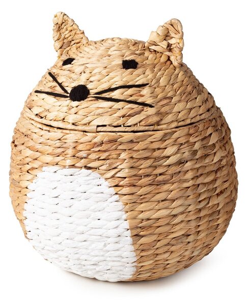 Dziecięcy kosz na zabawki z hiacyntu wodnego w naturalnym kolorze ø 40x43 cm Cat – Compactor