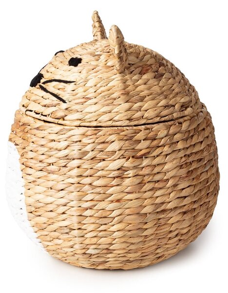 Dziecięcy kosz na zabawki z hiacyntu wodnego w naturalnym kolorze ø 40x43 cm Cat – Compactor