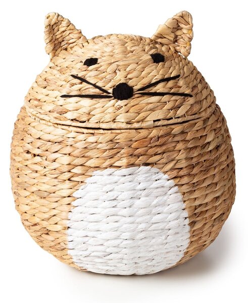 Dziecięcy kosz na zabawki z hiacyntu wodnego w naturalnym kolorze ø 40x43 cm Cat – Compactor