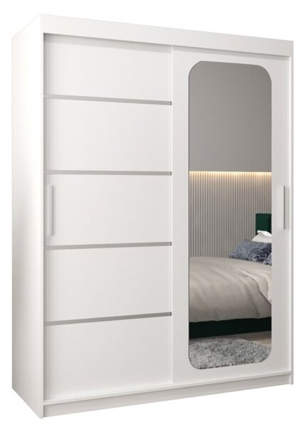 Szafa przesuwna garderoba Promo V2 150 wys. 200 cm biaÅy + biaÅy