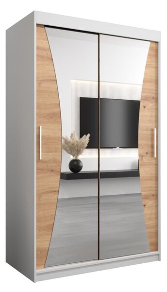 Szafa przesuwna garderoba Monaco 120 wys. 200 cm biaÅy + artisan