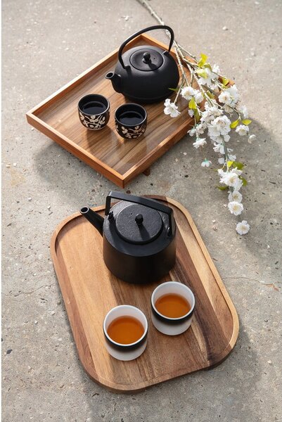 Czarny porcelanowo-żeliwny serwis do herbaty Sichuan – Bredemeijer