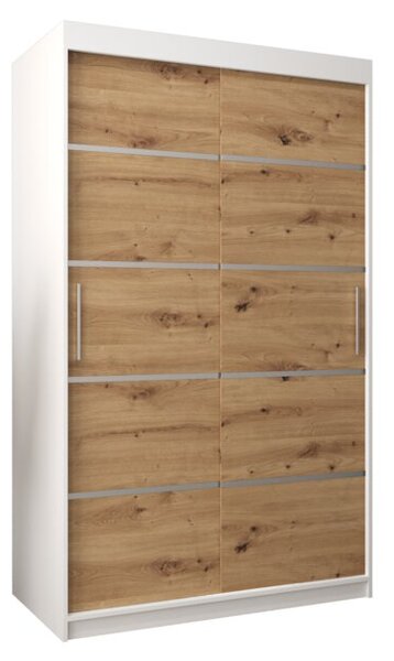 Szafa przesuwna garderoba Verona 1 120 wys. 200 cm biaÅy + artisan