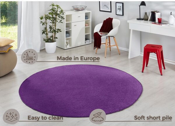 Ciemnofioletowy okrągły dywan ø 133 cm Fancy – Hanse Home