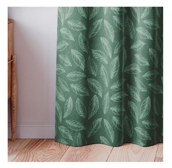 Zielona aksamitna zasłona 140x250 cm Calm – Restilo