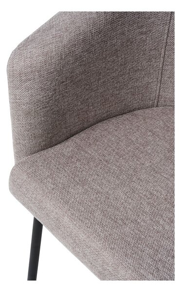 Jasnoszary tapicerowany fotel jadalniany z podłokietnikami Easton – Unique Furniture