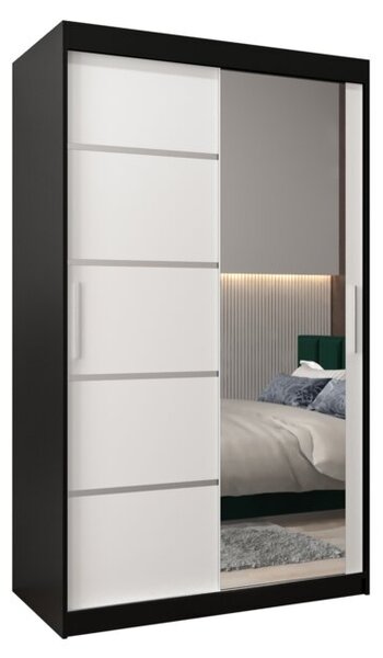 Szafa przesuwna garderoba Verona 2 120 wys. 200 cm czarny + czarny