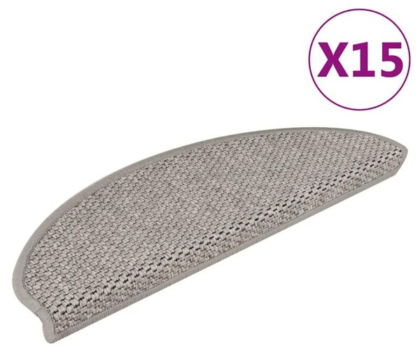 Samoprzylepne nakÅadki na schody, 15 szt., 65x21x4 cm, srebrne