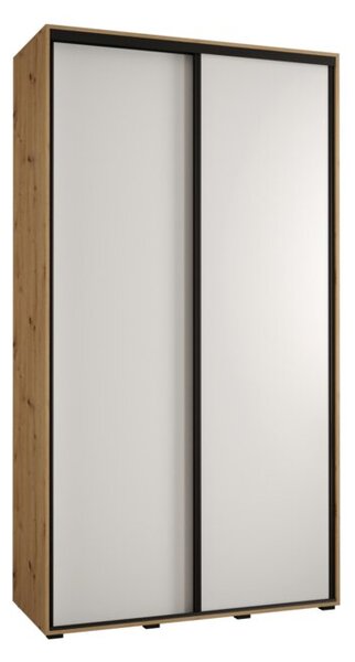 Szafa przesuwna wysoka Davos 1 130, gÅ. 45 cm artisan + biaÅy + czarny