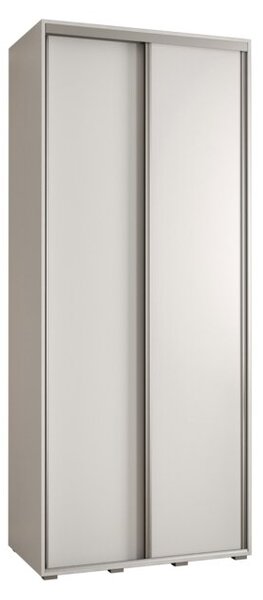 Szafa przesuwna wysoka Davos 1 120, gÅ. 45 cm biaÅy + biaÅy + srebrny