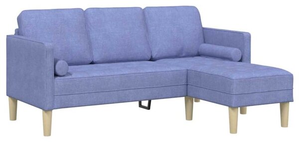 Zestaw sof niebieski dÅ¼ins 173 x 131 x 67 cm poliester
