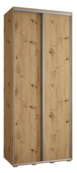 Szafa przesuwna wysoka Davos 1 100, gÅ. 60 cm artisan + artisan + srebrny