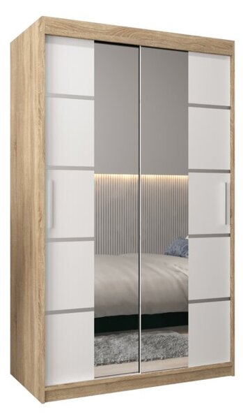Szafa przesuwna garderoba Verona 4 120 wys. 200 cm sonoma + biaÅy