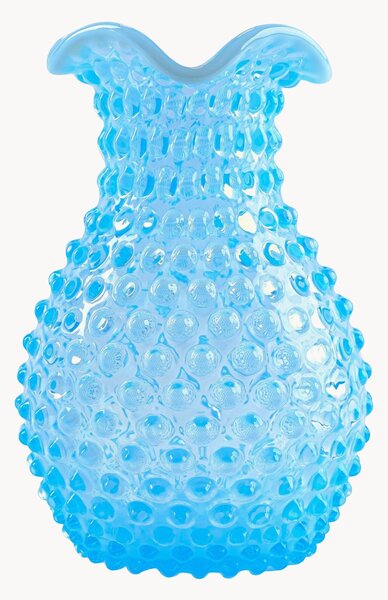 Wazon ze szkła dmuchanego Opaline Hobnail, W 21 cm