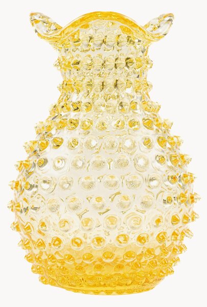 Wazon ze szkła dmuchanego Blonde Hobnail, W 21 cm