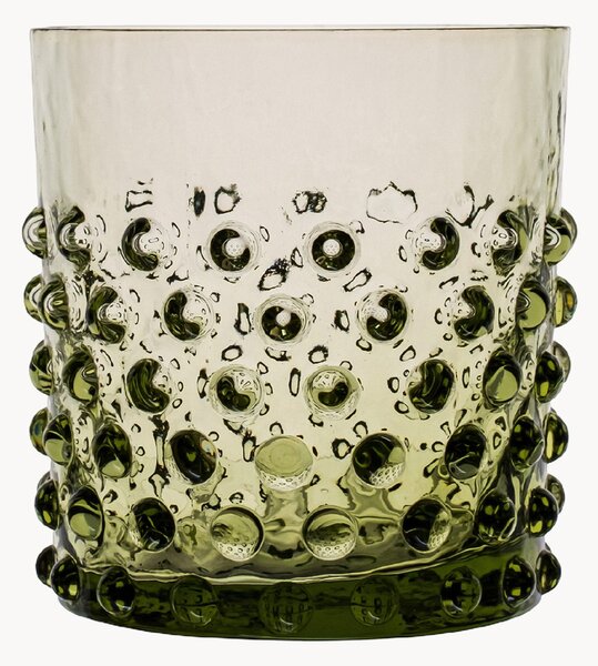Komplet szklanek ze szkła dmuchanego Hobnail, 2 elem