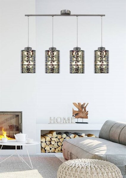 Nowoczesna lampa wisząca na listwie - 4X V064 R4-D51
