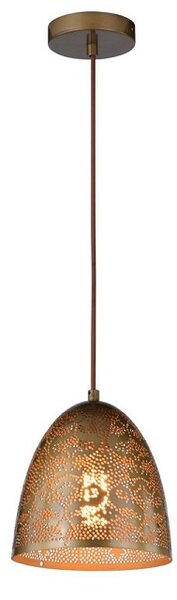 Patynowa ażurowa lampa wisząca stożek - V066-Palo