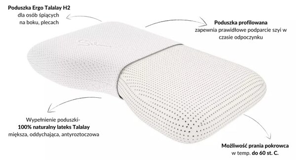 Poduszka Ergo Talalay H2 M&K foam Koło