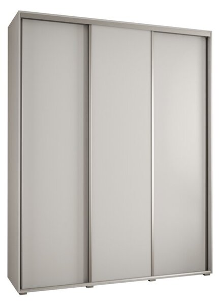Szafa przesuwna wysoka Davos 1 200, gÅ. 60 cm biaÅy + biaÅy + srebrny