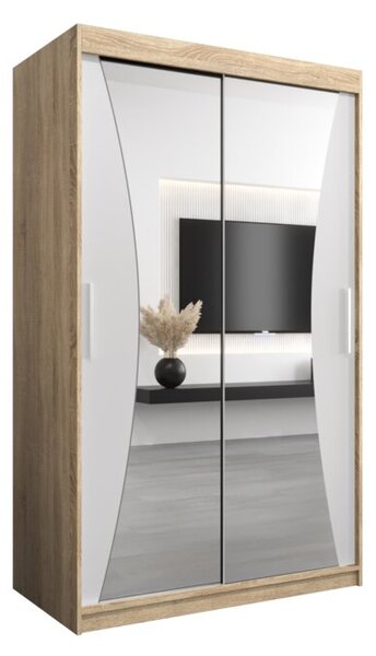 Szafa przesuwna garderoba Monaco 120 wys. 200 cm sonoma + biaÅy