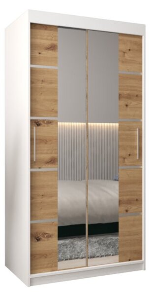 Szafa przesuwna garderoba Verona 4 100 wys. 200 cm biaÅy + artisan