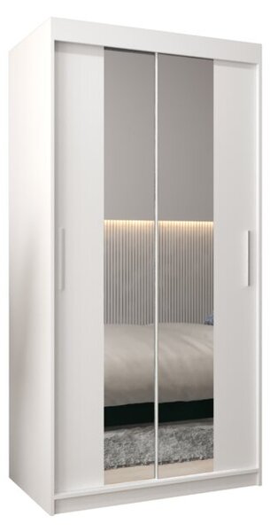 Szafa przesuwna garderoba Tokyo 1 100 wys. 200 cm biaÅy + biaÅy