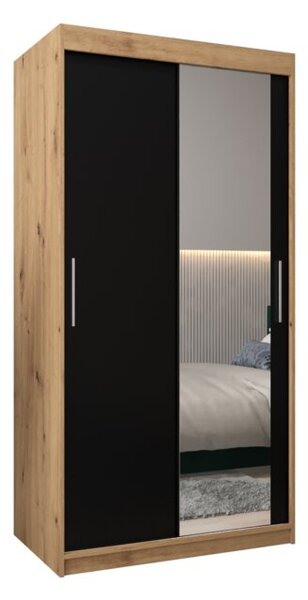 Szafa przesuwna garderoba Tokyo 2 100 wys. 200 cm artisan + czarny