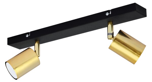 Lampa metalowa na listwie TUNE II R-L 1927/2 BK+GO MAT