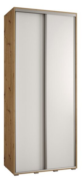 Szafa przesuwna wysoka Davos 1 120, gÅ. 45 cm artisan + biaÅy + srebrny