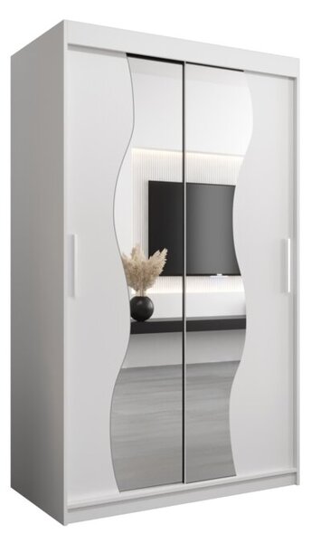 Szafa przesuwna garderoba Madryt 120 wys. 200 cm biaÅy + biaÅy