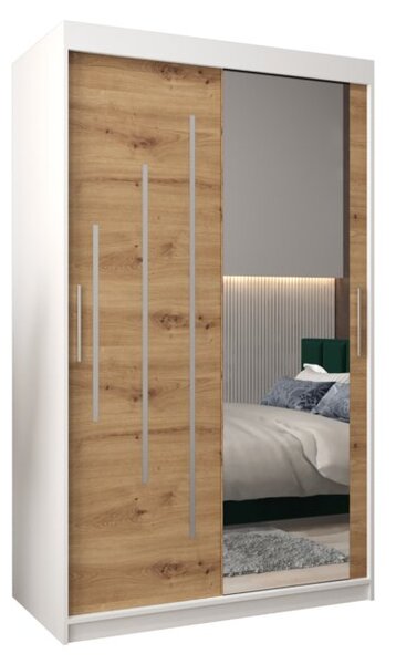 Szafa przesuwna garderoba York 2 120 wys. 200 cm biaÅy + artisan