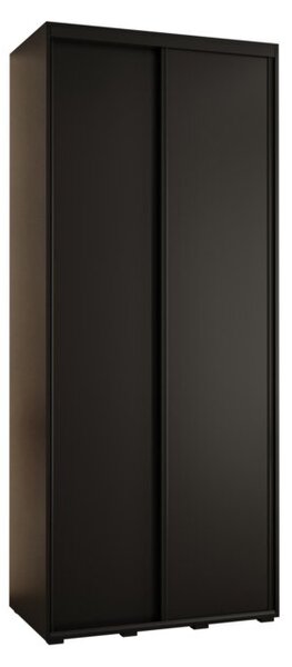 Szafa przesuwna wysoka Davos 1 110, gÅ. 60 cm czarny + czarny + czarny