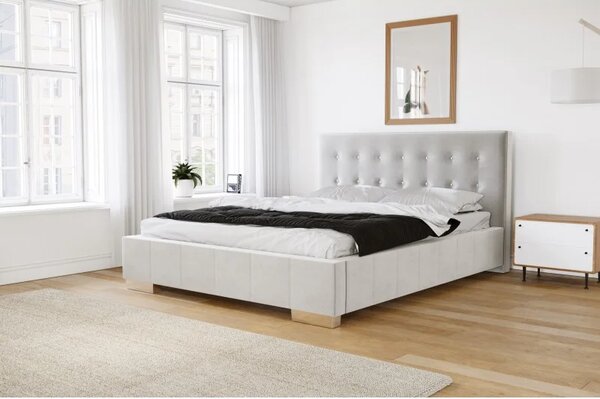 Łóżko tapicerowane 80209 M&K foam Koło 200x200