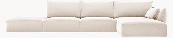 Sofa narożna o wyglądzie aksamitu Vanda (5-osobowa)