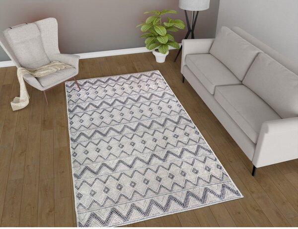 Szary chodnik odpowiedni do prania 80x200 cm Zig Zag – Vitaus