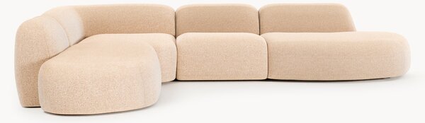 Narożna sofa modułowa XL Bouclé z szezlongiem Wolke